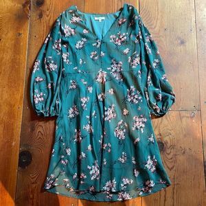 Green floral Madewell dress